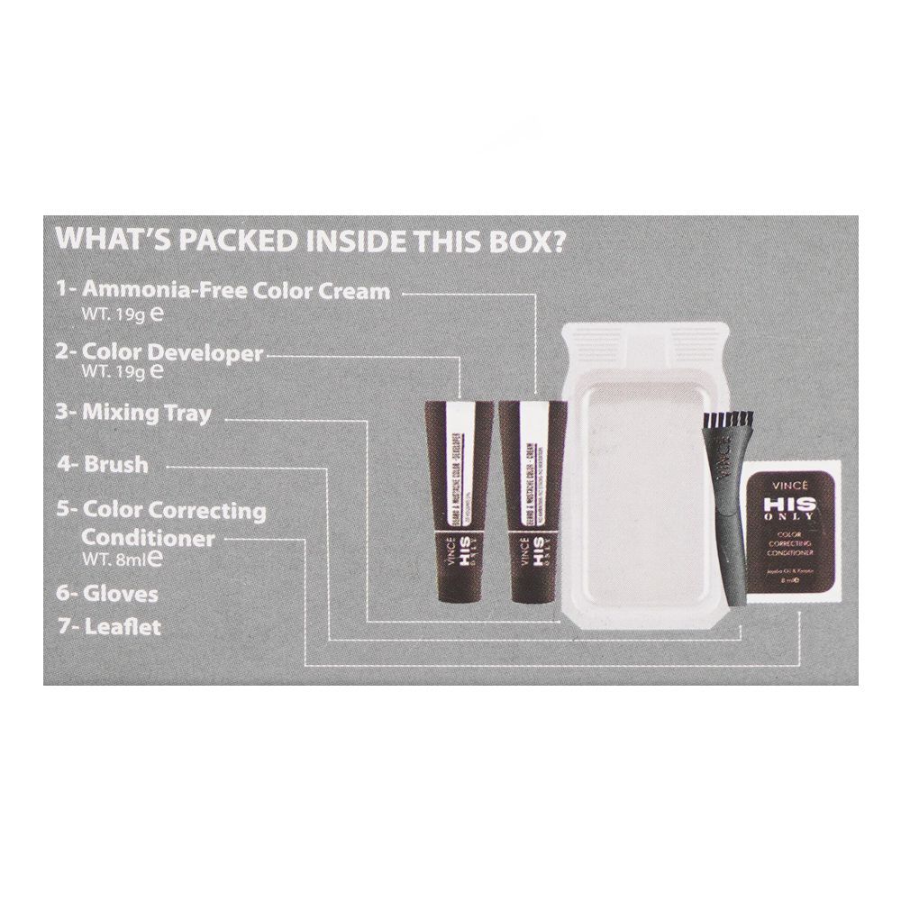 Vince His Only Beard & Moustache Hair Color, BM-02 Natural Black - Image 4