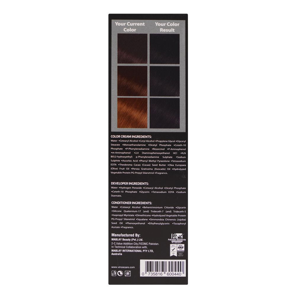 Vince His Only Beard & Moustache Hair Color, BM-02 Natural Black - Image 6