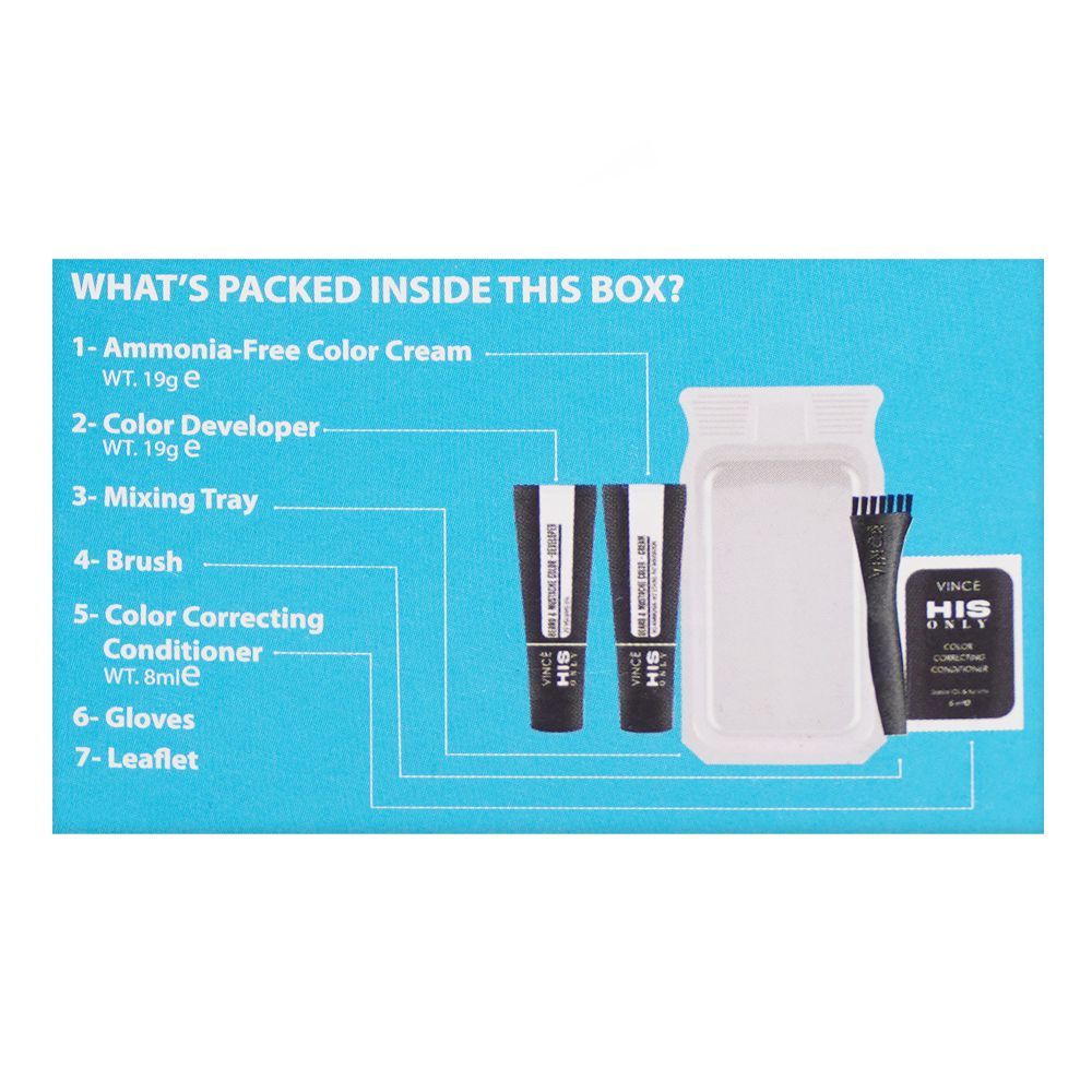 Vince His Only Beard & Moustache Hair Color, BM-03 Dark Brown - Image 4