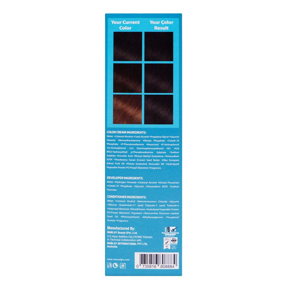 Vince His Only Beard & Moustache Hair Color, BM-03 Dark Brown - Image 6