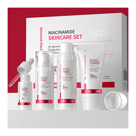 LAIKOU Pro Advanced Niacinamide Skincare Set With Cleanser, Toner, Serum, Cream, For All Skin Types, LK92924A - Main Image