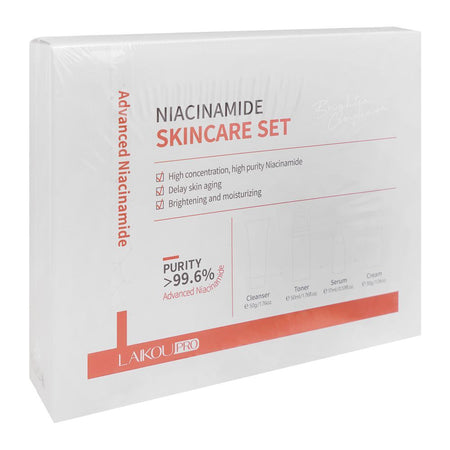 LAIKOU Pro Advanced Niacinamide Skincare Set With Cleanser, Toner, Serum, Cream, For All Skin Types, LK92924A - Image 5