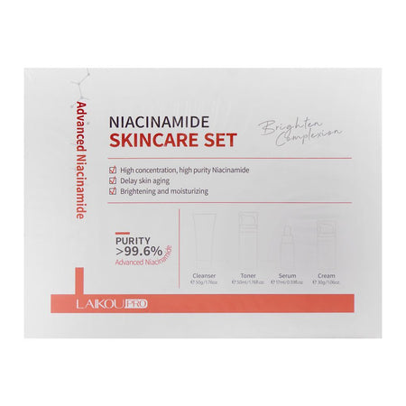 LAIKOU Pro Advanced Niacinamide Skincare Set With Cleanser, Toner, Serum, Cream, For All Skin Types, LK92924A - Image 6