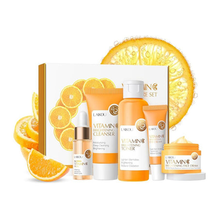 LAIKOU Vitamin-C Skincare Set With Cleanser, Toner, Serum, Eye and Face Cream, For All Skin Types, LK92245E - Main Image