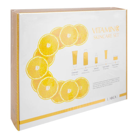 LAIKOU Vitamin-C Skincare Set With Cleanser, Toner, Serum, Eye and Face Cream, For All Skin Types, LK92245E - Image 4