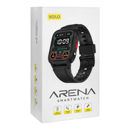 Yolo 1.96" HD IPS Display Arena Smart Watch, IP68 Water Resistance, Black - Image 4