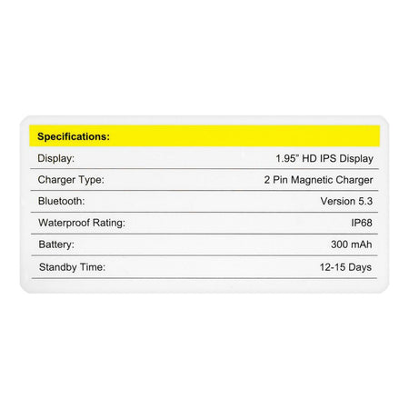Yolo 1.96" HD IPS Display Arena Smart Watch, IP68 Water Resistance, Black - Image 6
