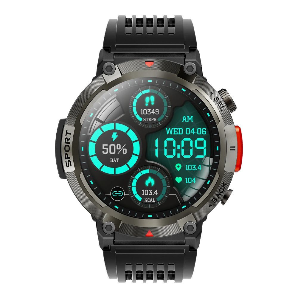 Yolo 1.43" Super Amoled Display Legend Smart Watch, IP67 Water Resistance, Black - Main Image