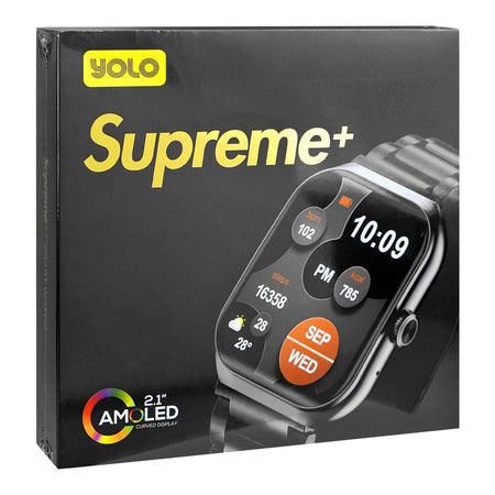 Yolo 2.1" Amoled Display Supreme+ Smart Watch, IP67 Water Resistance, Black - Image 3