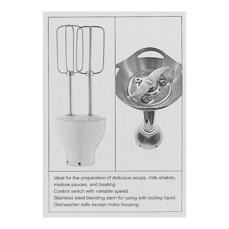 Anex Deluxe Hand Blender With Beater, 300W, Black, AG-126 - Image 5