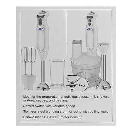 Anex Deluxe Hand Blender, 800W, Black, AG-130 - Image 6