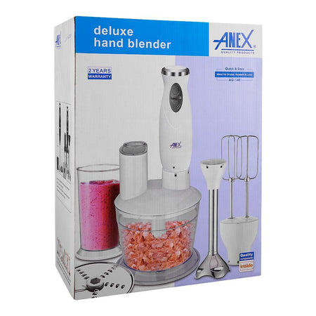 Anex Hand Blender Beater Chopper, Black, AG-140 - Image 2