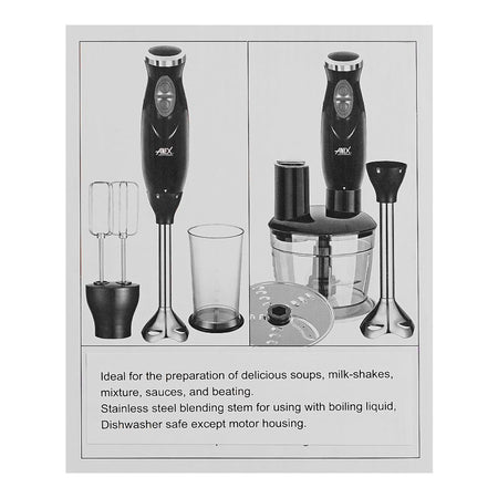 Anex Hand Blender Beater Chopper, Black, AG-140 - Image 6