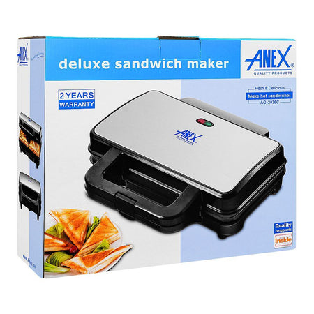 Anex Deluxe Sandwich Maker, 900W, AG-2036C - Image 2