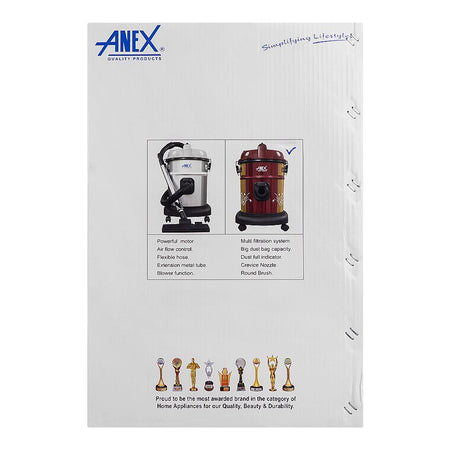 Anex Deluxe Vacuum Cleaner, 1500W, AG-2098 - Image 3