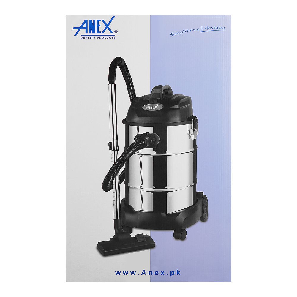 Anex Deluxe Vacuum Cleaner, 1500W, Black & Silver, AG-2099 - Image 3