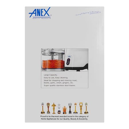 Anex Super Deluxe Chopper, 500W, White, AG-3048 - Image 4