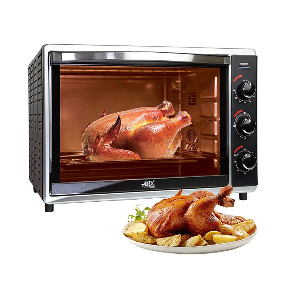 Anex Deluxe Oven Toaster, 2000W, Black & Silver, AG-3070 - Main Image