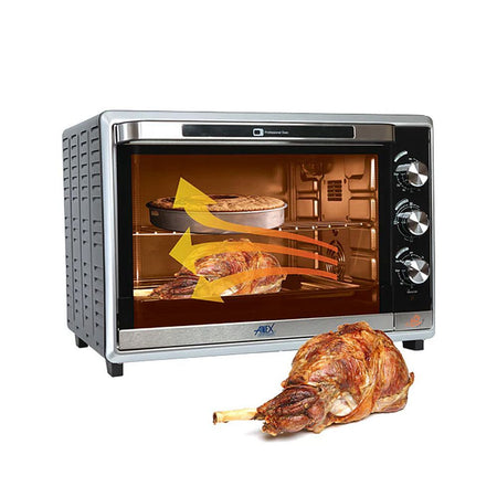 Anex Deluxe Oven Toaster, 2000W, Black & Silver, AG-3072 - Main Image
