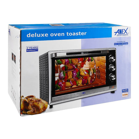 Anex Deluxe Oven Toaster, 2000W, Black & Silver, AG-3072 - Image 2