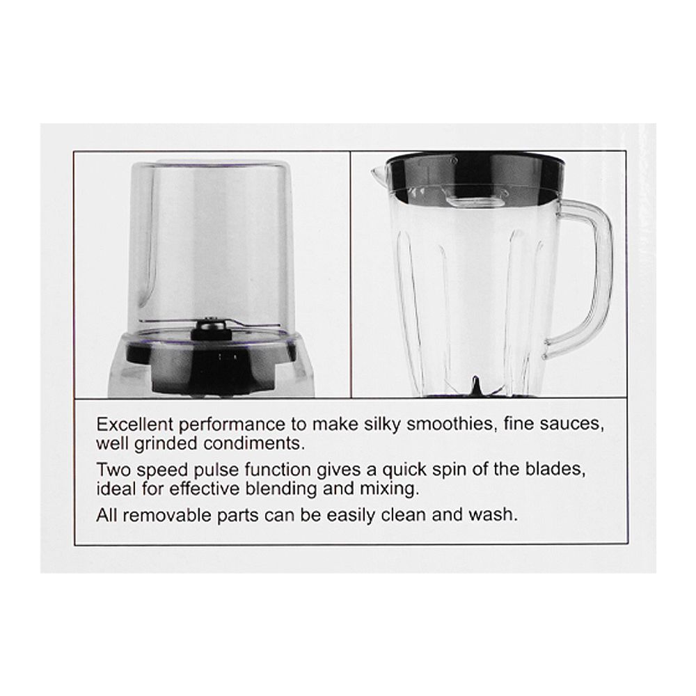 Anex Deluxe 2 In 1 Blender & Grinder, 300W, Black, AG-6043 - Image 4