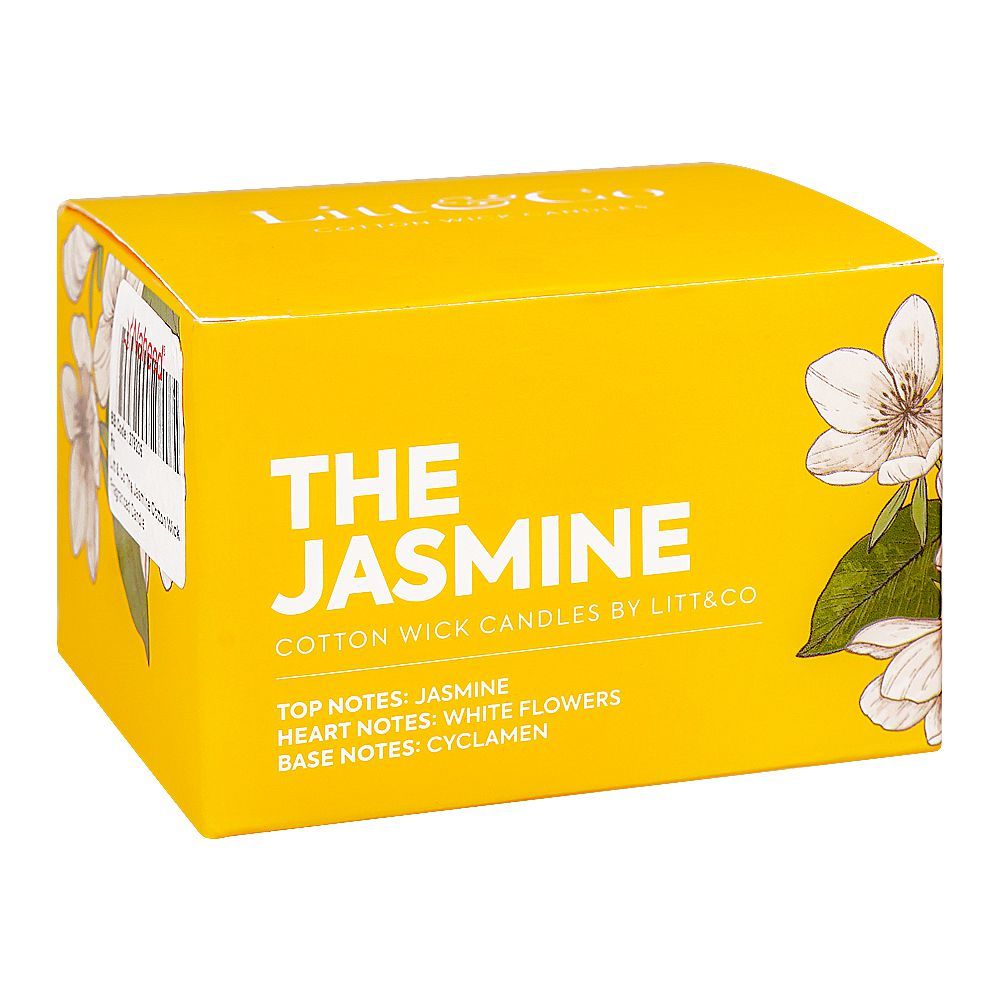 Litt & Co The Jasmine Cotton Wick Fragranced Candle - Image 2