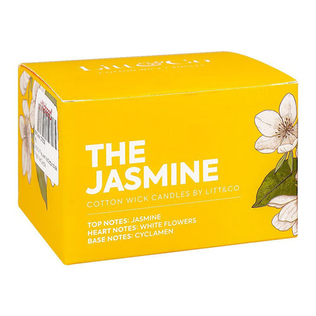 Litt & Co The Jasmine Cotton Wick Fragranced Candle - Image 2