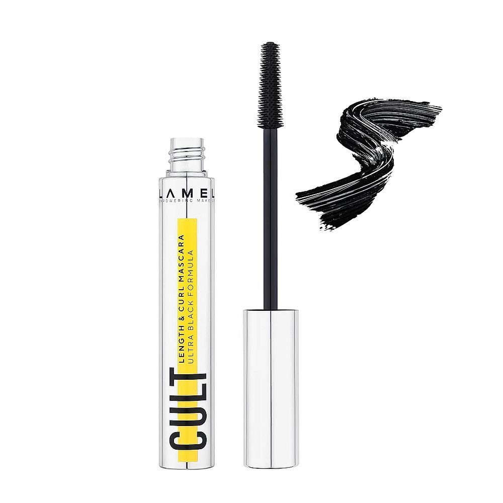 LAMEL Cult Length & Curl Mascara, Smudge Proof, Flake-Free, 402 Ultra Black - Main Image