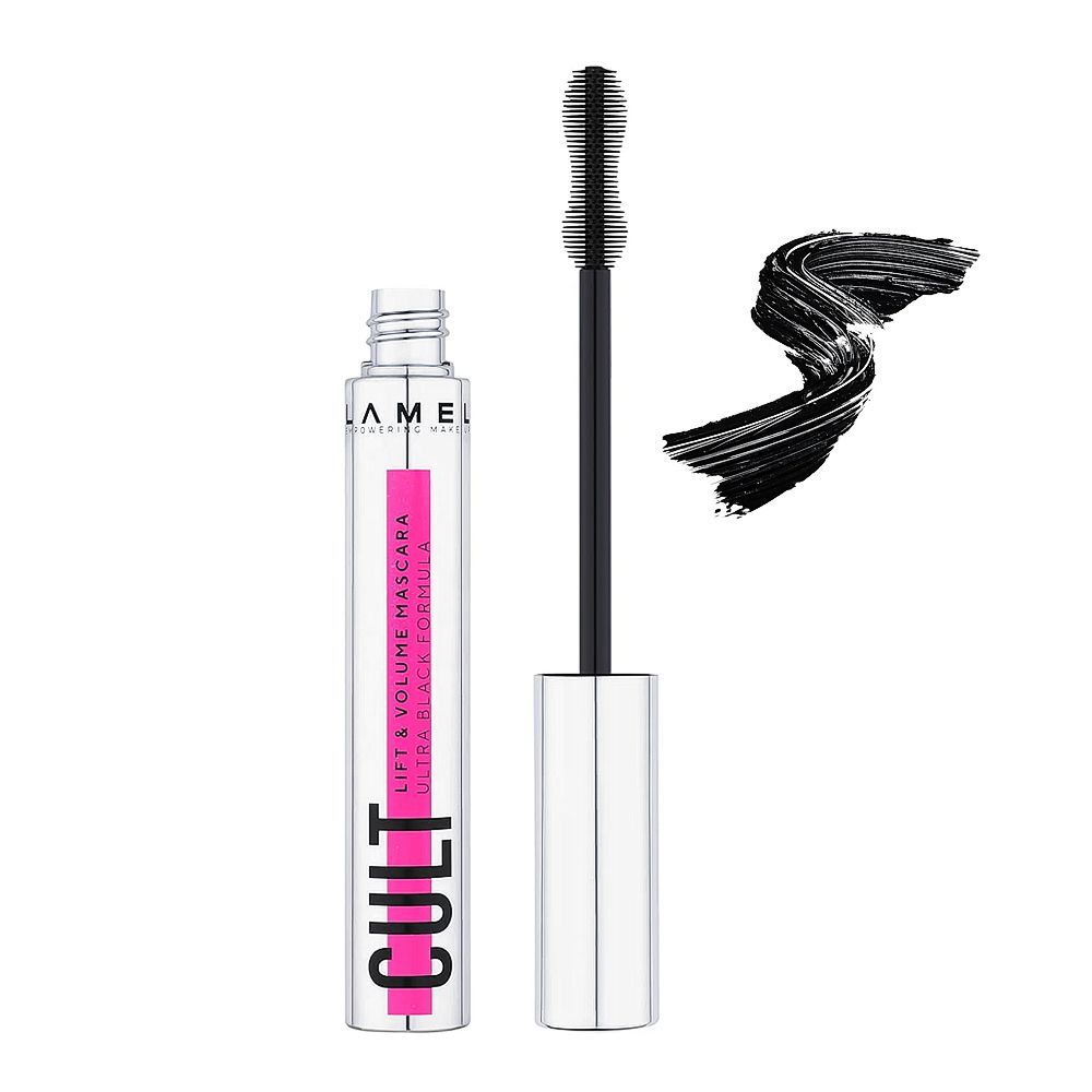 LAMEL Cult Lift & Volume Mascara, Smudge Proof, Flake-Free, 401 Ultra Black - Main Image