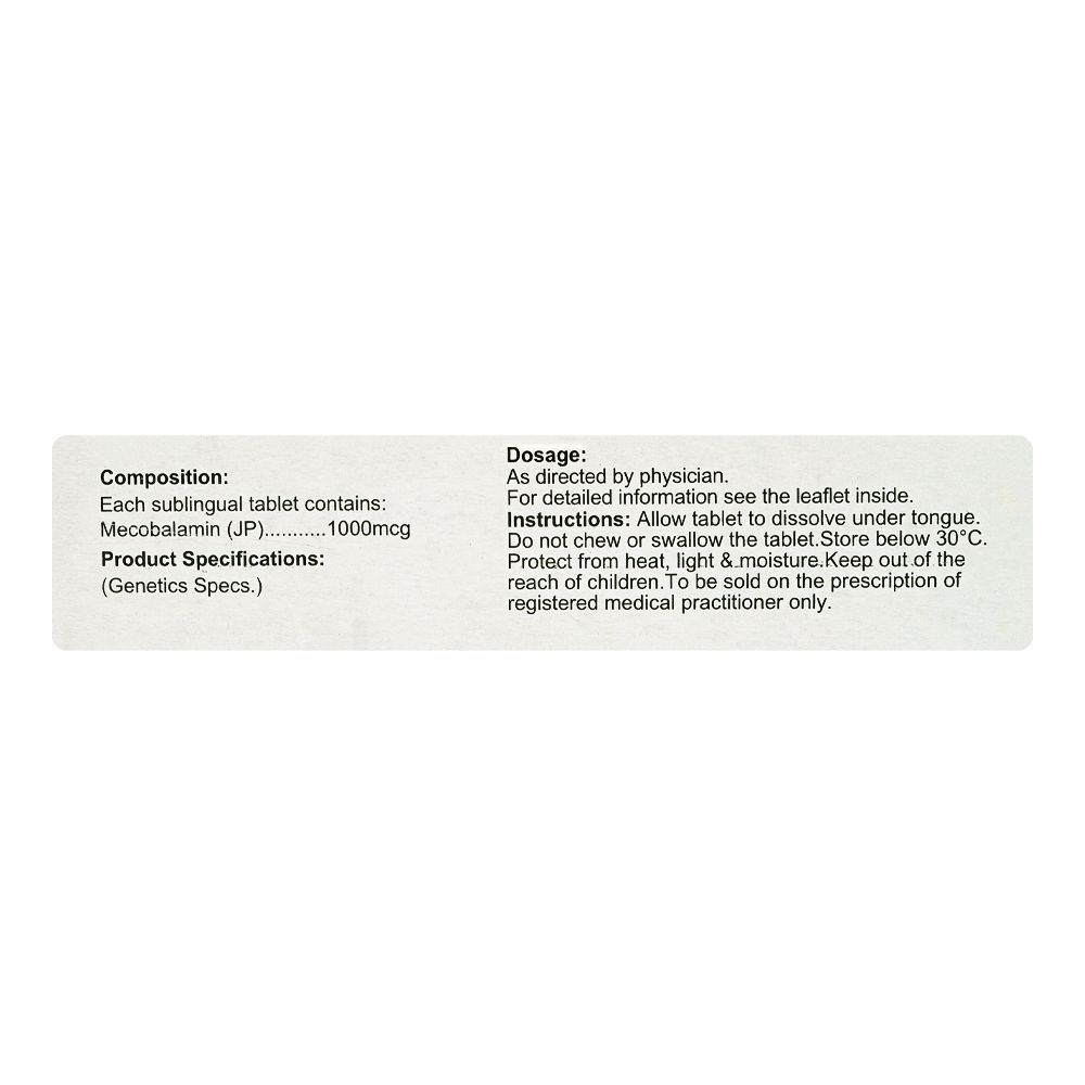 Mecogen SL 1000mg Tablets, Box - Image 3