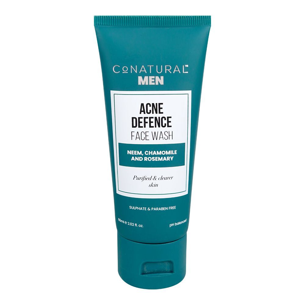 CoNatural Acne Defence Face Wash With Neem, Chamomile And Rosemary, 60ml - Main Image