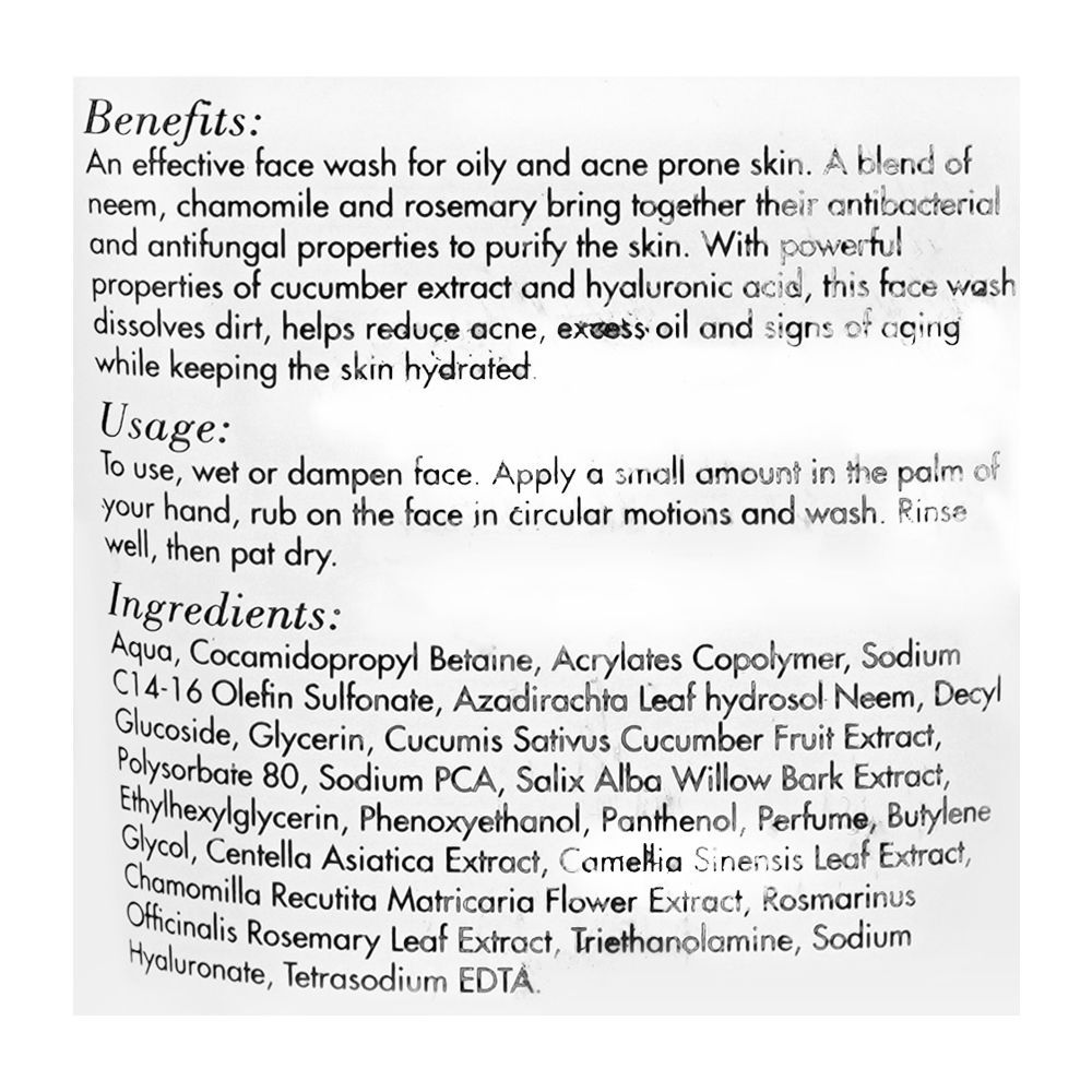 CoNatural Acne Defence Face Wash With Neem, Chamomile And Rosemary, 60ml - Image 3