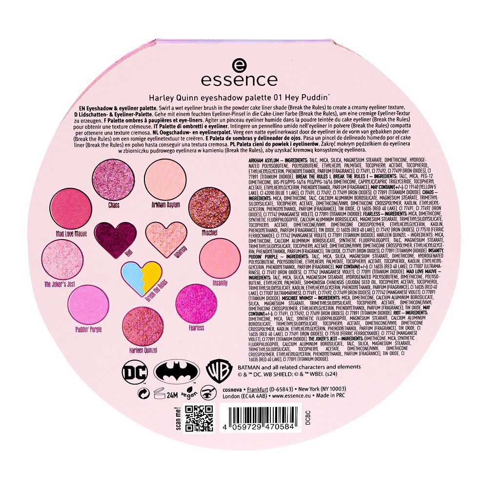 Essence Harley Quinn Eyeshadow Palette, 12 Shades, 01 Hey Puddin - Image 3