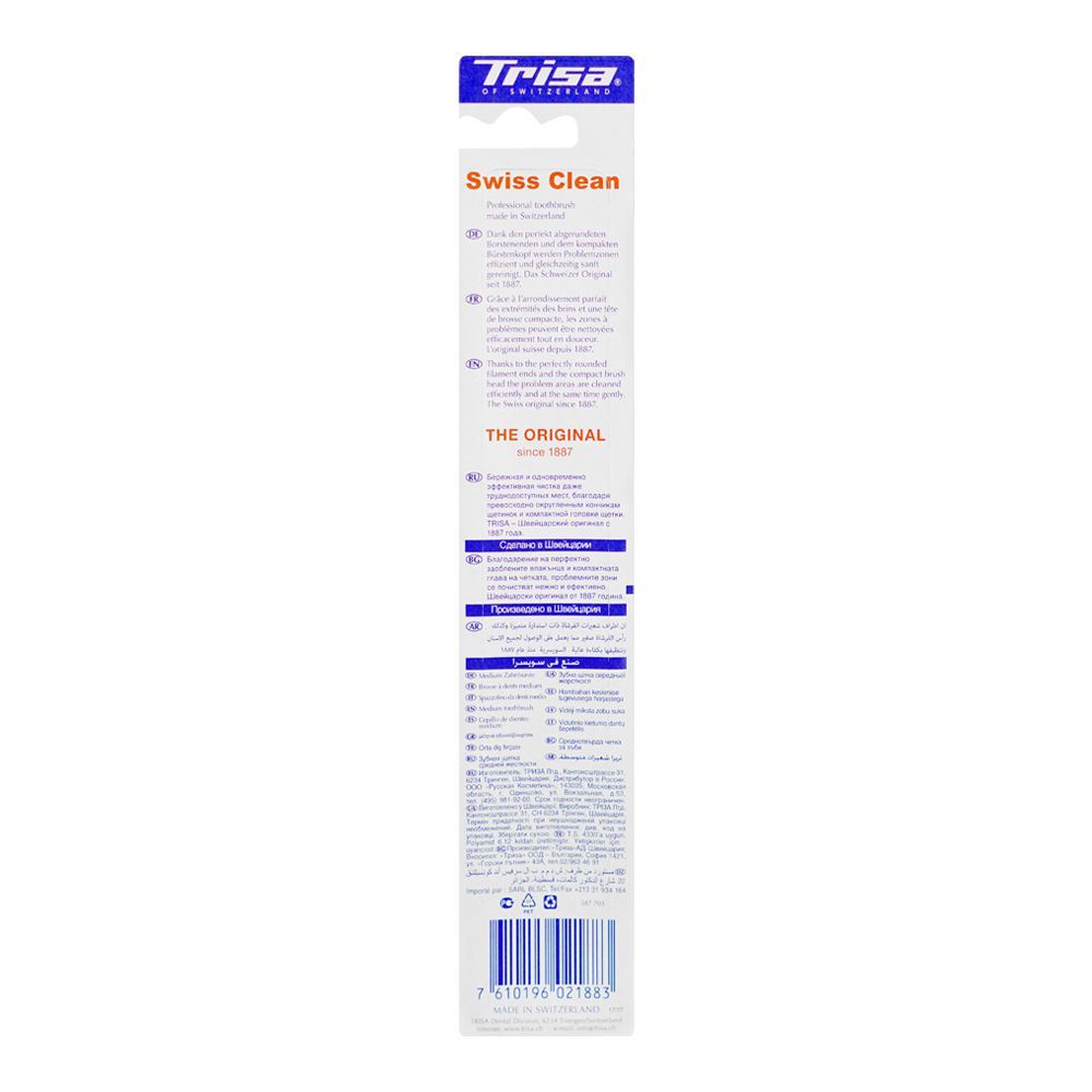 Trisa Swiss Clean Medium Toothbrush - Image 2