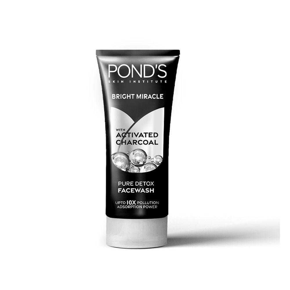 Pond's Bright Miracle Pure Detox Face Wash With Activated Charcoal, 100g - Image 6