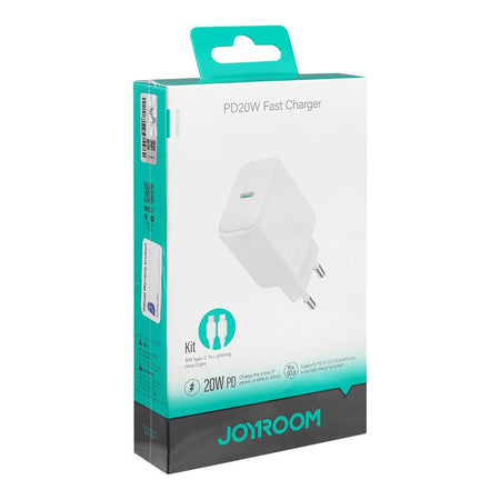 Joyroom PD 20W Fast Charger, Type C To Lightning Cable 1m, White, JR-TCF20EU - Image 4