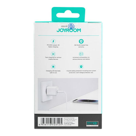 Joyroom PD 20W Fast Charger, Type C To Lightning Cable 1m, White, JR-TCF20EU - Image 5