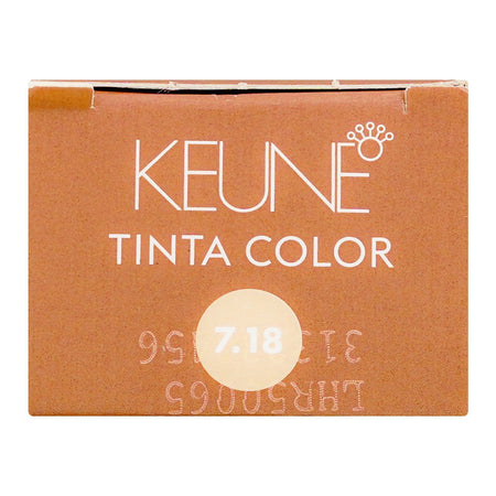 Keune Tinta Color Limited Edition Hair Color, 60ml, 7.18 Medium Metallic Blonde - Image 5