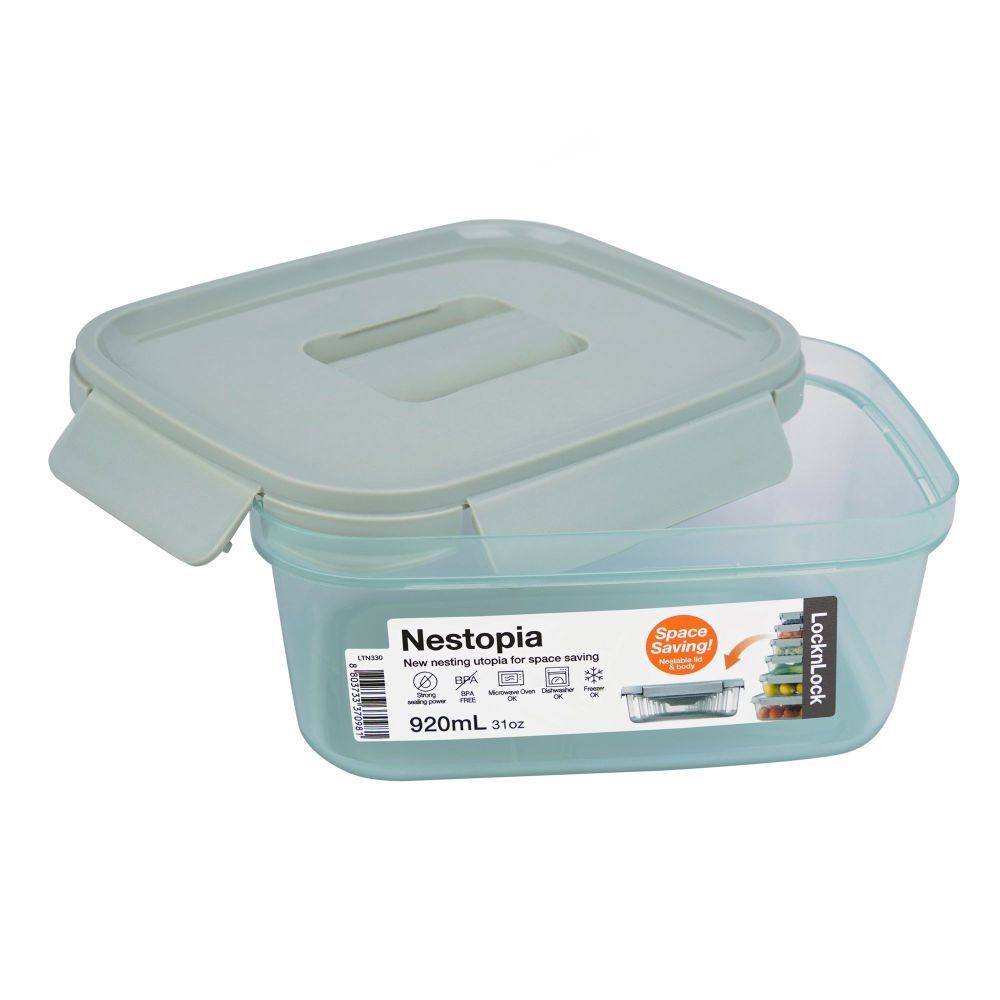 Lock & Lock Nestopia Rectangular PP Plastic Container, 920ml Capacity, LLLTN330 - Main Image