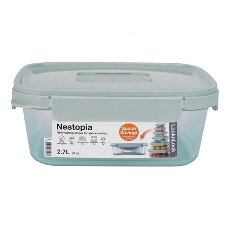 Lock & Lock Nestopia Rectangular PP Plastic Container, 2700ml Capacity, LLLTN350 - Image 2