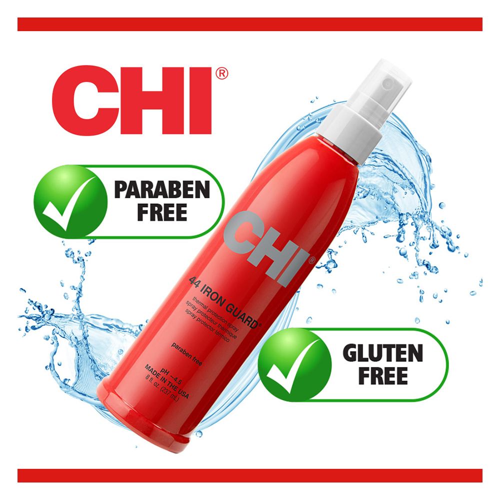 CHI 44 Iron Guard Thermal Protection Spray, Heat Protectant, Paraben Free, 237ml - Image 5