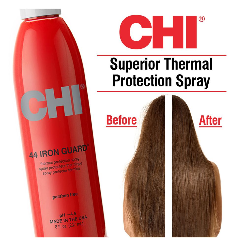 CHI 44 Iron Guard Thermal Protection Spray, Heat Protectant, Paraben Free, 237ml - Image 6