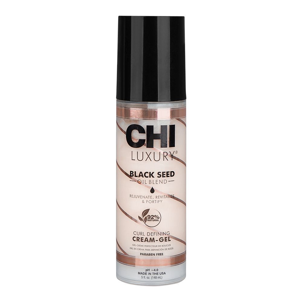 CHI Luxury Black Seed Oil Curl Defining Cream Gel, Sulfate, Paraben & Gluten-Free, 184ml - Main Image