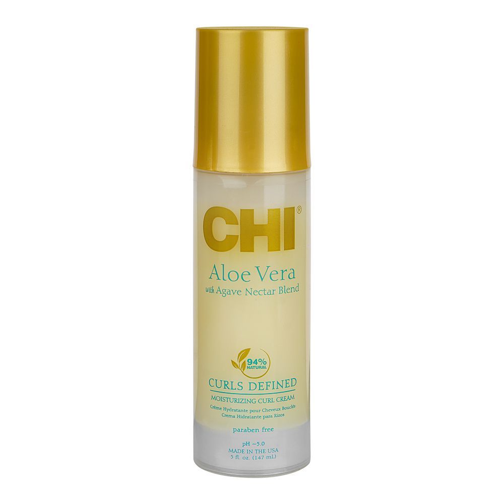 CHI Aloe Vera Moisturizing Curl Hair Cream With Agave Nectar Blend, Paraben & Gluten Free, 147ml - Main Image