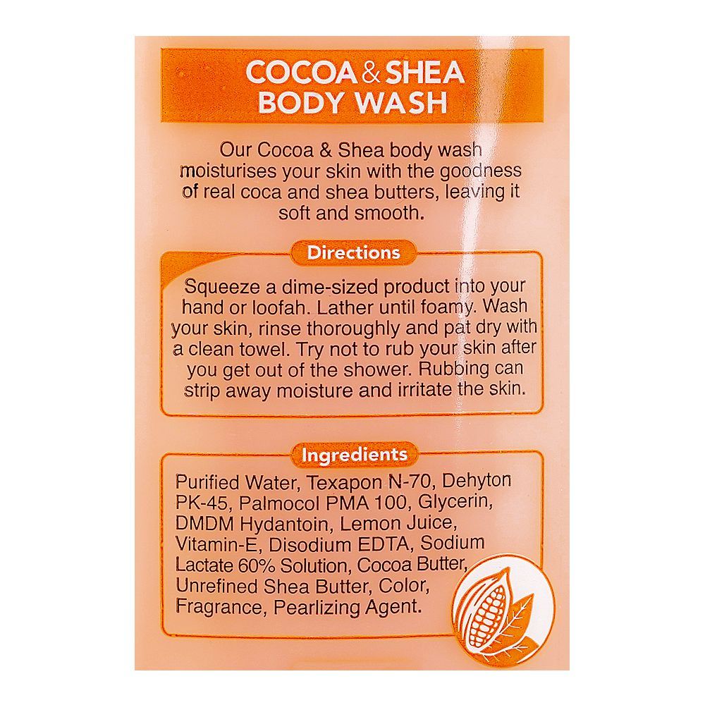 Herbion Cocoa & Shea Body Wash, Paraben Free, 400ml - Image 3