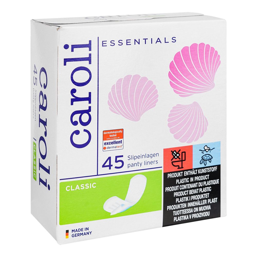Caroli Essentials Classic Panty Liners, 45-Pack - Main Image