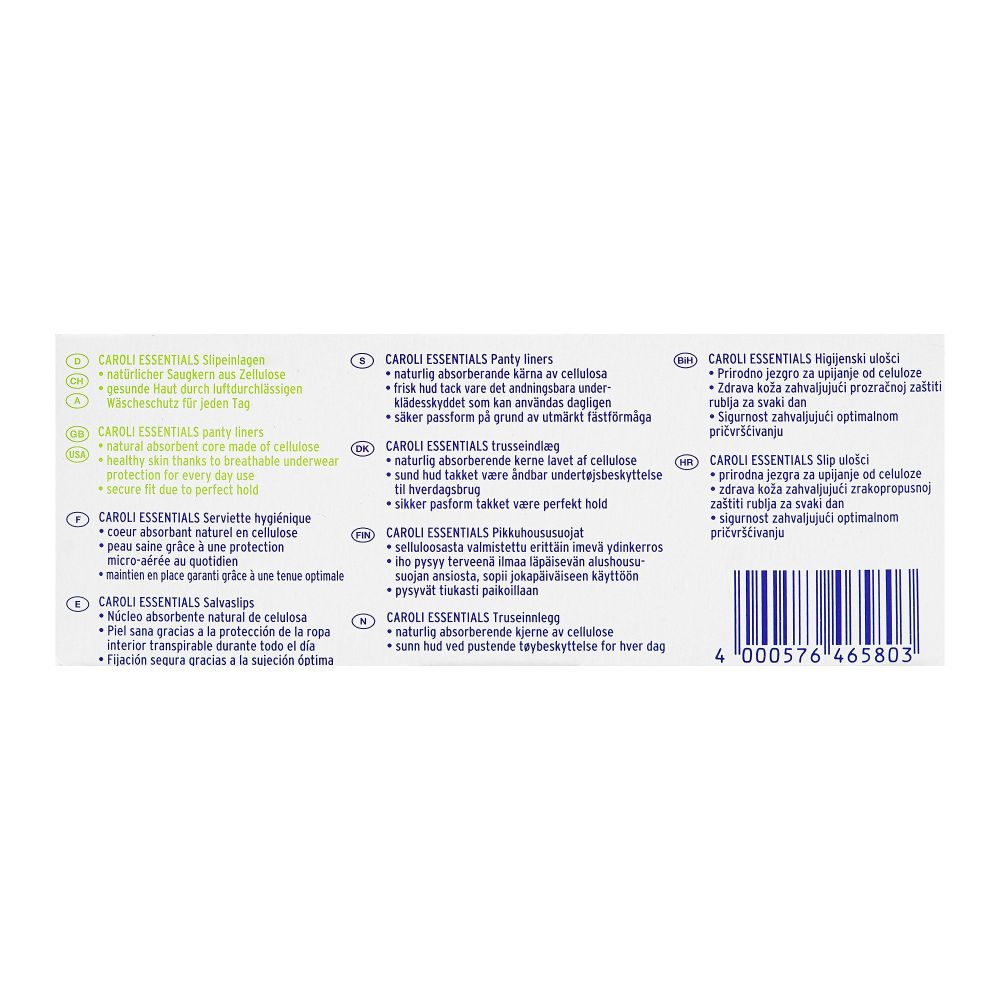 Caroli Essentials Classic Panty Liners, 45-Pack - Image 3