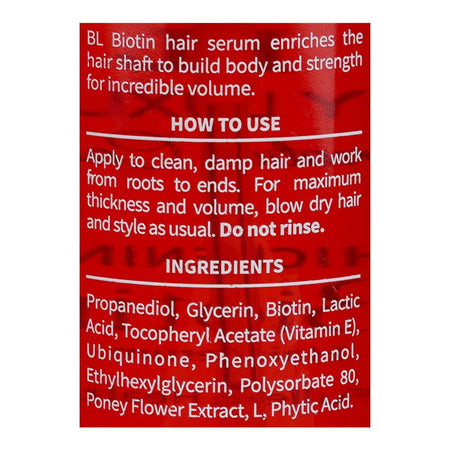 Body Luxuries Signature Collection Thickening Biotin Hair Serum, 120ml - Image 3