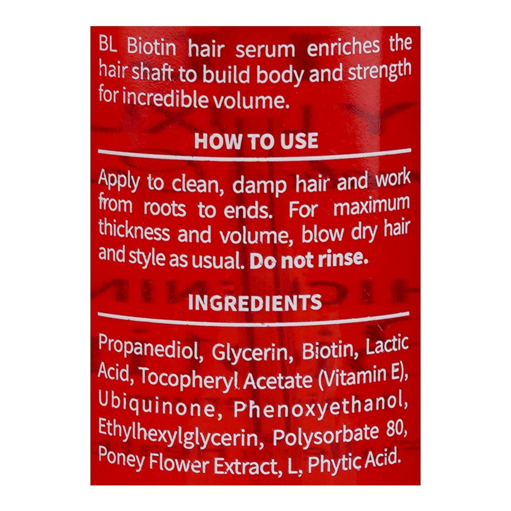 Body Luxuries Signature Collection Thickening Biotin Hair Serum, 120ml - Image 3