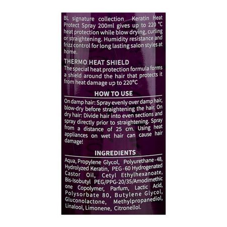 Body Luxuries Signature Collection Keratin Heat Protection Spray, 200ml - Image 3